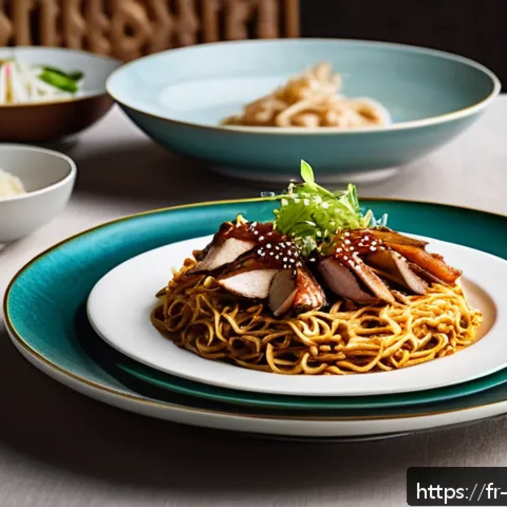 중국집 인기 메뉴 순위 - A vibrant and elegant Chinese banquet table set in a modern French dining room, featuring a variety ...