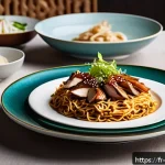 Home 20 중국집 인기 메뉴 순위 - A vibrant and elegant Chinese banquet table set in a modern French dining room, featuring a variety ...